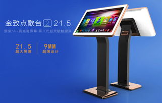 金致点歌台21.5英寸玫瑰金边框高清图赏 广州金回电子的时尚之选